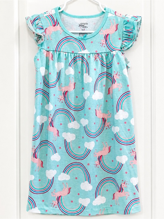 Simple Other - 🌈 ✨ Carter’s Simple Joys Girls Unicorn Rainbow Nightgown Pajamas Size 4-5
